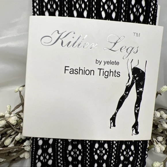 Killer Legs Chic Fashion Tights by Yelete Glamorous Decadent Details Leggings - Picture 3 of 5